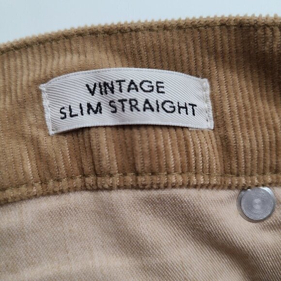 J CREW HIGH RISE VINTAGE SLIM STRAIGHT CORDUROY PANTS Size 31 - Picture 9 of 10
